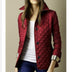 Sanne | Women's Diamond Quilted Casual Jacket - Burgundy