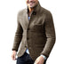 Isaac | Men's Button-Down Casual Jacket in Luxurious Fabric - Khaki