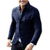 Isaac | Men's Casual Button-Down Jacket - Navy Blue
