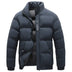 Conrad | Men's Stand Collar Puffer Jacket - Navy Blue