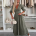 Kendra | Chic Denim Dress - Comfortable Elegance - Green
