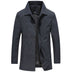 Jack | Men's Button-Down Collared Jacket - Navy Blue