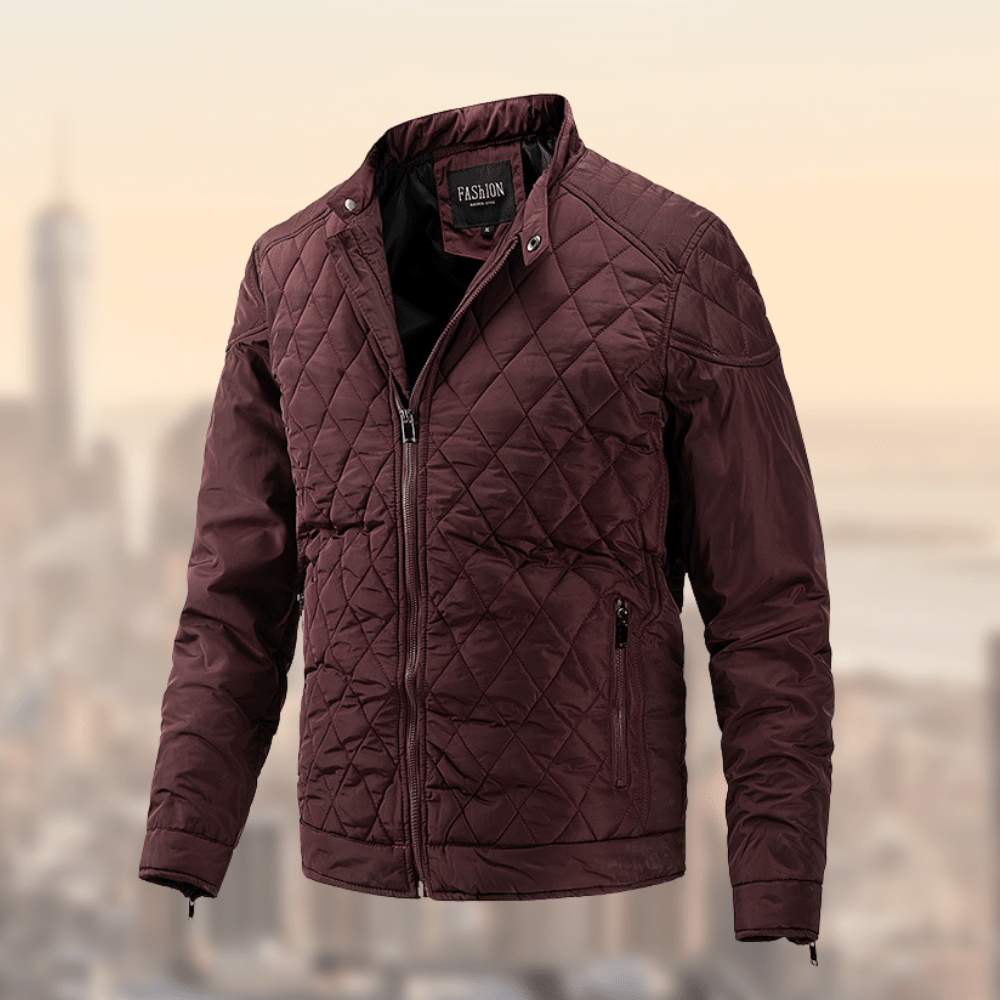 William Men's Lightweight Quilted Bomber Jacket
