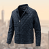 William Men's Lightweight Quilted Bomber Jacket - Navy blue