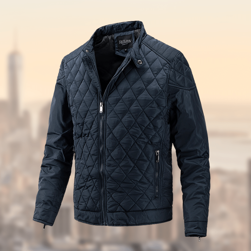 William Men's Lightweight Quilted Bomber Jacket