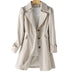 Leslie | Women's Fit-and-Flare Trench Coat - Ivory