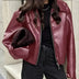 Karen | Women's Relaxed Fit Zip-Up Bomber Jacket - Maroon