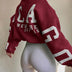 Donna | Women's Oversized Crewneck Sweatshirt - Red