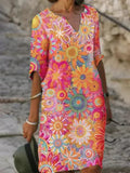 Felicia | Floral Radiant Dress - Vibrant Elegance