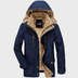 Andrew Men's Hooded Parka Jacket - Navy Blue