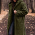 Allison | Women's Hooded Teddy Coat - Dark Green