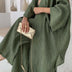 Grynet | Luxurious Pleated Kimono Set - Green