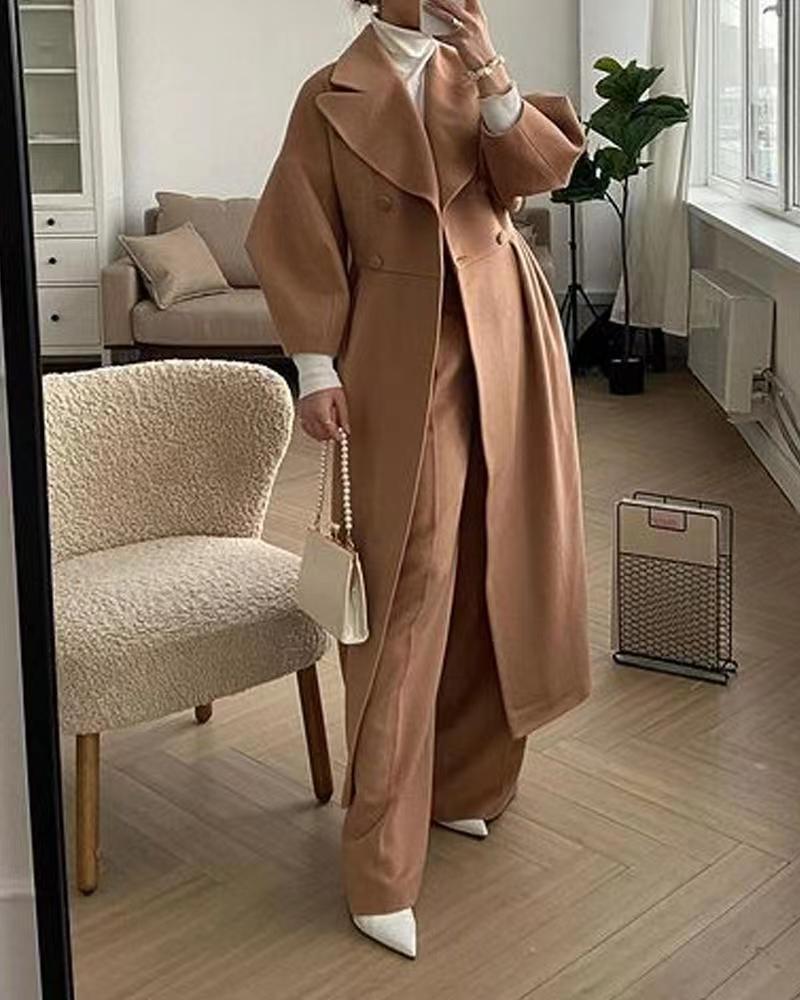Phyllis | Women's Double-Breasted Maxi Coat
