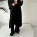 Grynet | Luxurious Pleated Kimono Set - Sort