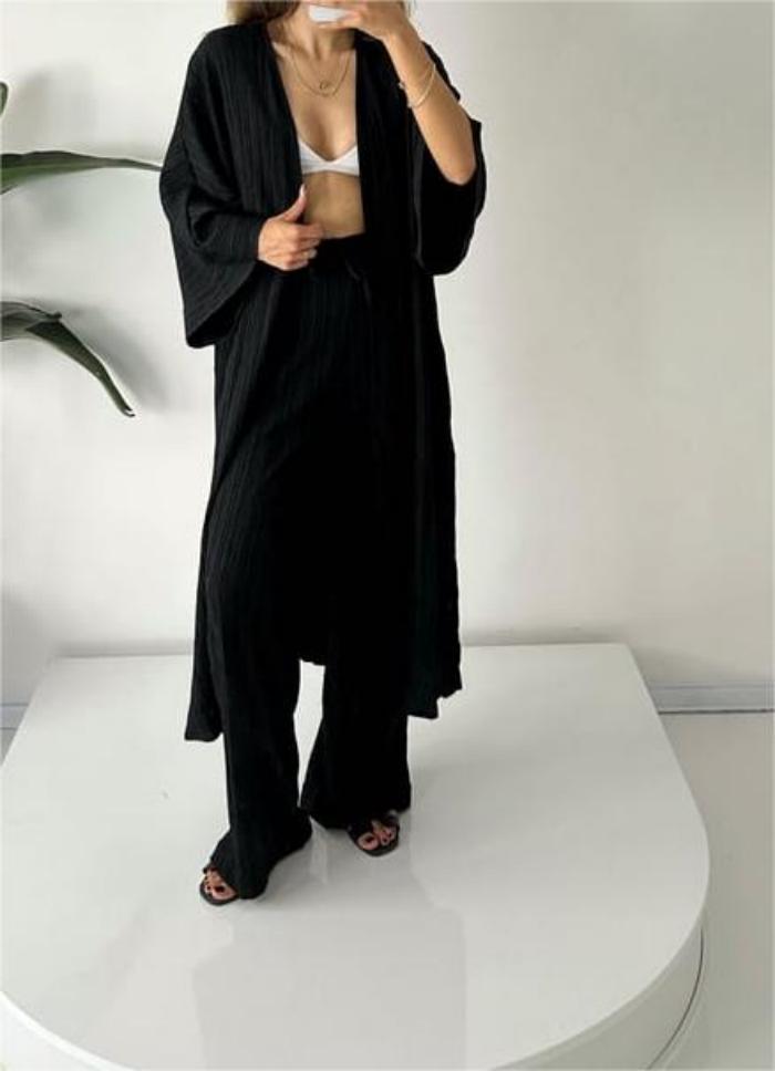 Grynet | Luxurious Pleated Kimono Set