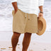 Relaxed Fit Shorts with Drawstring and Pockets - Khaki