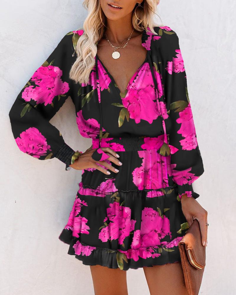 Zoe | Vibrant Floral Mini Dress for Elegant Sophistication