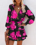 Zoe | Vibrant Floral Mini Dress for Elegant Sophistication