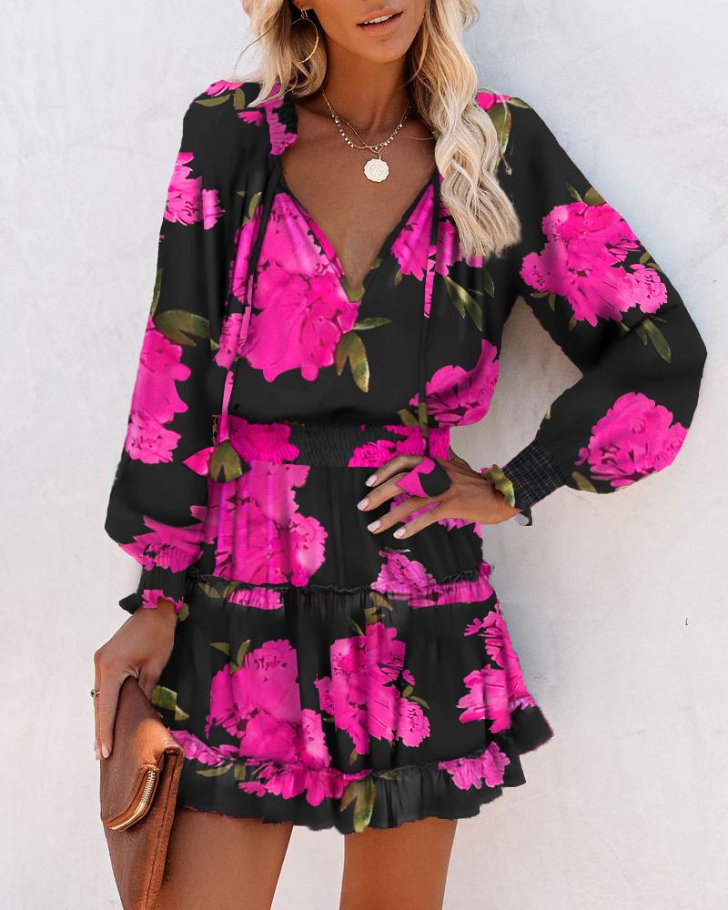 Zoe | Vibrant Floral Mini Dress for Elegant Sophistication