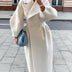 Phyllis | Women's Double-Breasted Maxi Coat - White