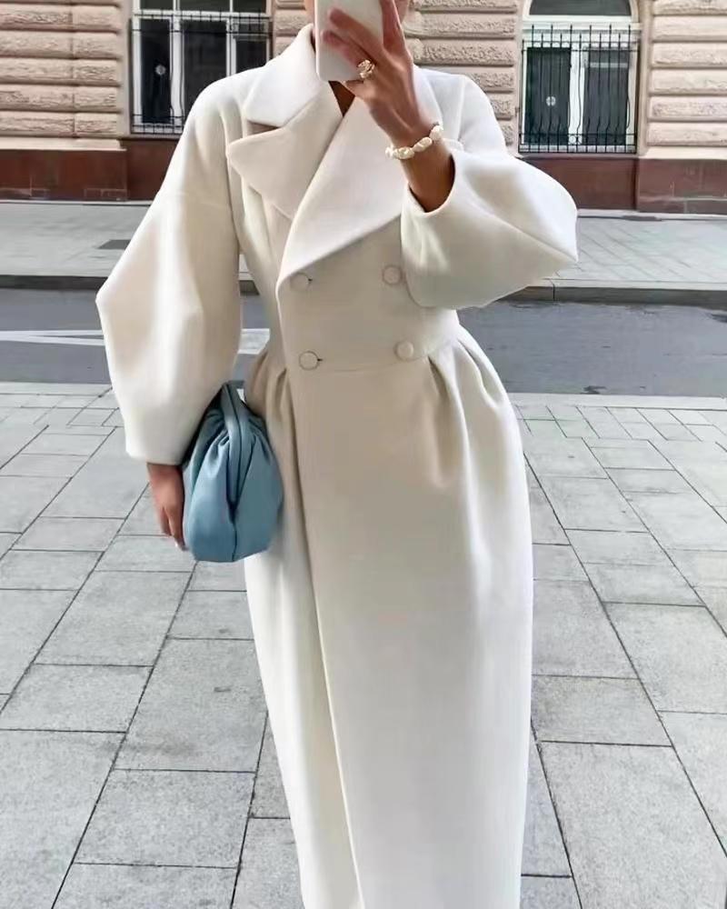 Phyllis | Women's Double-Breasted Maxi Coat