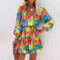 Zoe | Vibrant Floral Mini Dress for Elegant Sophistication