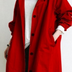 Raegan | Women's Oversized Hooded Trench Coat - Red