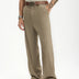 Miles | Men's Wide Leg Trousers - Khaki