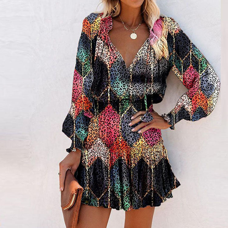Zoe | Vibrant Floral Mini Dress for Elegant Sophistication