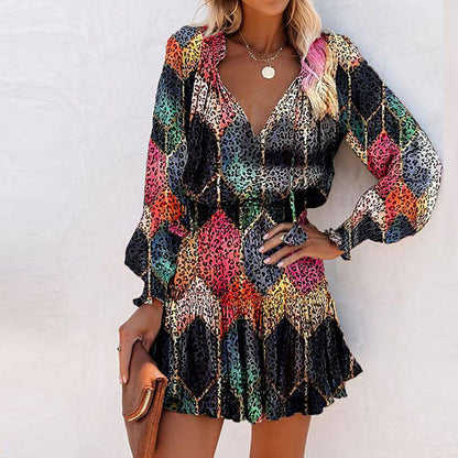 Zoe | Vibrant Floral Mini Dress for Elegant Sophistication