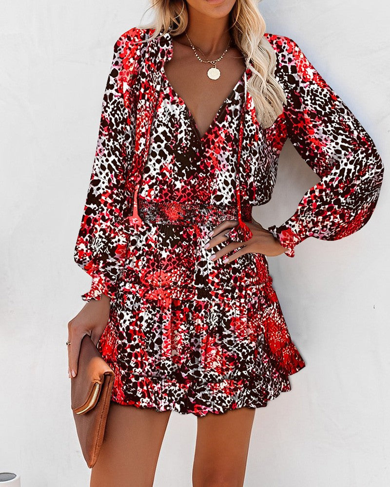 Zoe | Vibrant Floral Mini Dress for Elegant Sophistication