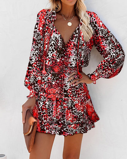 Zoe | Vibrant Floral Mini Dress for Elegant Sophistication