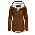 Jessica | Women's Fleece-Lined Hooded Jacket - Brown