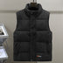 Men's Sleeveless Corduroy Puffer Vest - Black