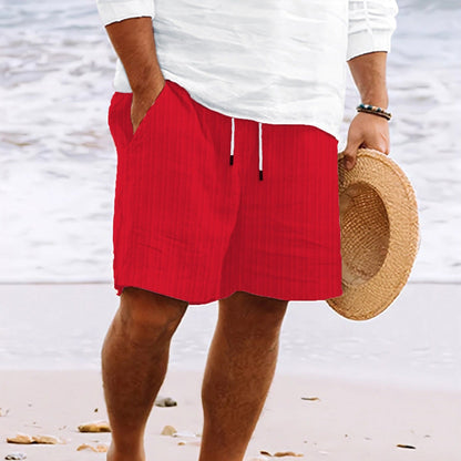 Relaxed Fit Shorts with Drawstring and Pockets