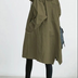 Raegan | Women's Oversized Hooded Trench Coat - Army Green