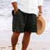 Relaxed Fit Shorts with Drawstring and Pockets - Black