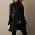 Janice | Women's Double-Breasted Mid-Length Coat - Black