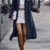 Allison | Women's Hooded Teddy Coat - Navy
