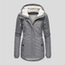 Jessica | Women's Fleece-Lined Hooded Jacket - Gray