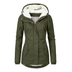 Jessica | Women's Fleece-Lined Hooded Jacket - Army Green