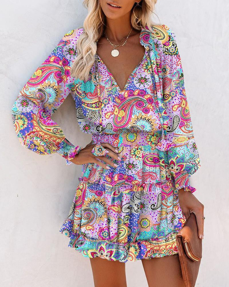 Zoe | Vibrant Floral Mini Dress for Elegant Sophistication