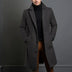 Mason | Men's Long Button-Front Coat - Darkgrey