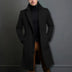 Mason | Men's Long Button-Front Coat - Black