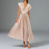 Samantha | Elegant Midi Dress For Any Occasion - Champagne