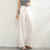 Michelle | Lightweight High-Waisted Wide Leg Pants - White