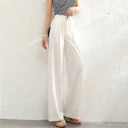 Michelle | Lightweight High-Waisted Wide Leg Pants