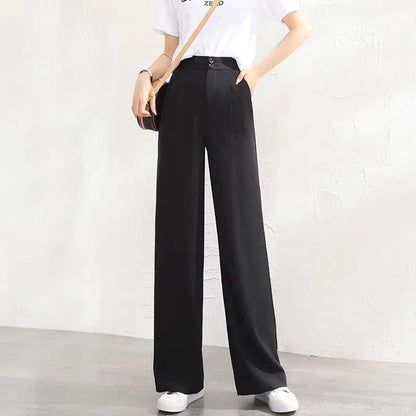 Michelle | Lightweight High-Waisted Wide Leg Pants
