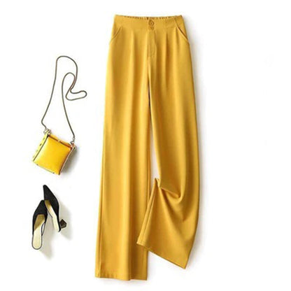 Michelle | Lightweight High-Waisted Wide Leg Pants