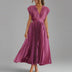 Samantha | Elegant Midi Dress For Any Occasion - Plum